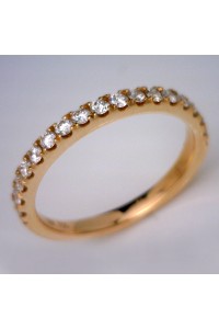 18kt Rose Gold Claw Set Diamond Wedding Ring